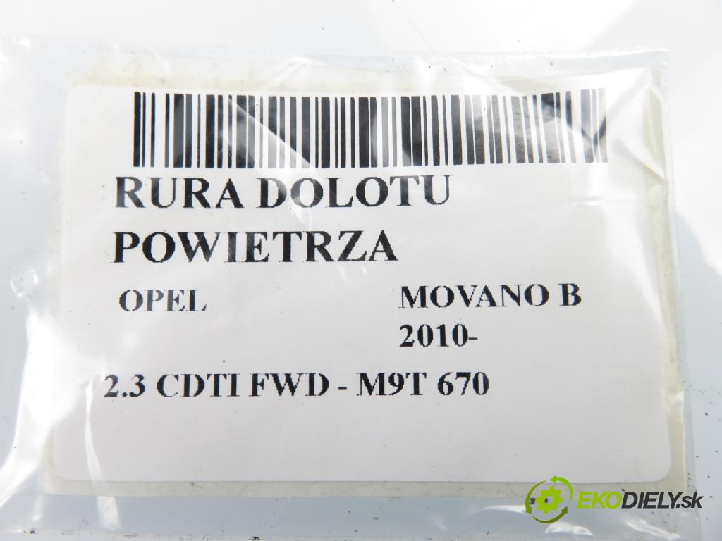 OPEL MOVANO B Skrzynia (X62) FURGON 2010 74,00 2.3 CDTI FWD - M9T 670 2298,00 Rúra prívodu vzduchu 8200858600C