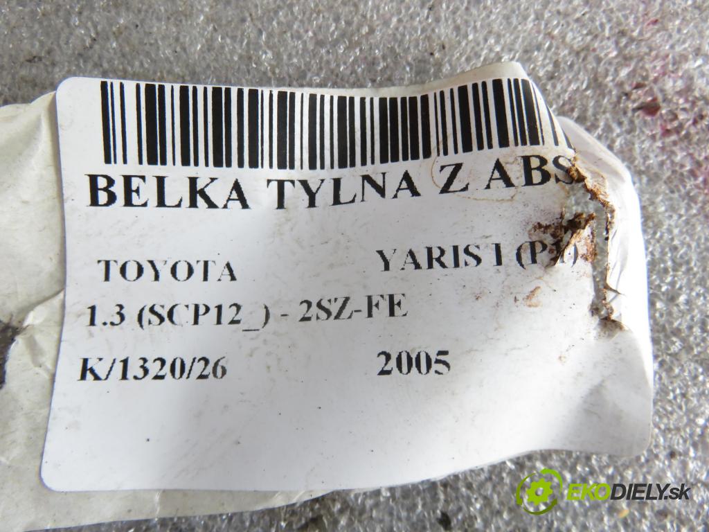 TOYOTA YARIS (_P1_) HB 2005 64,00 1.3 (SCP12_) - 2SZ-FE 1298,00 výztuha zadní část ABS