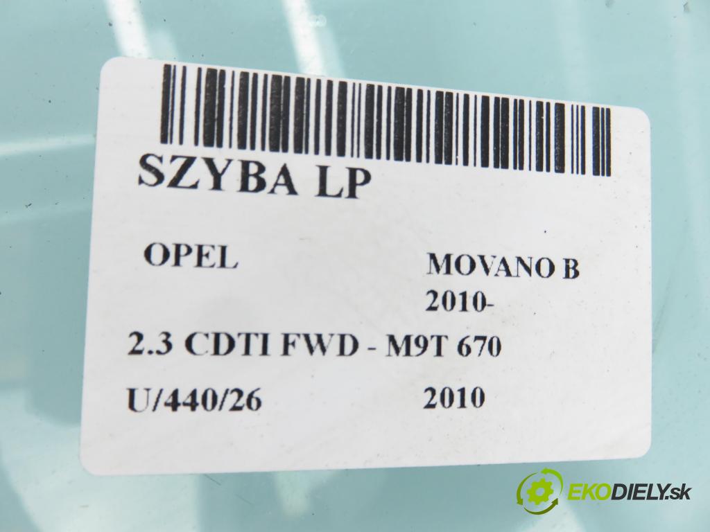 OPEL MOVANO B Skrzynia (X62) FURGON 2010 74,00 2.3 CDTI FWD - M9T 670 2298,00 okno LP