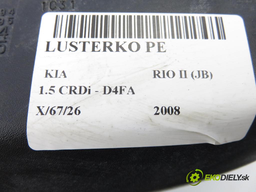 KIA RIO II (JB) HB 2008 81,00 1.5 CRDi 110 - D4FA 1493,00 Spätné zrkadlo PM