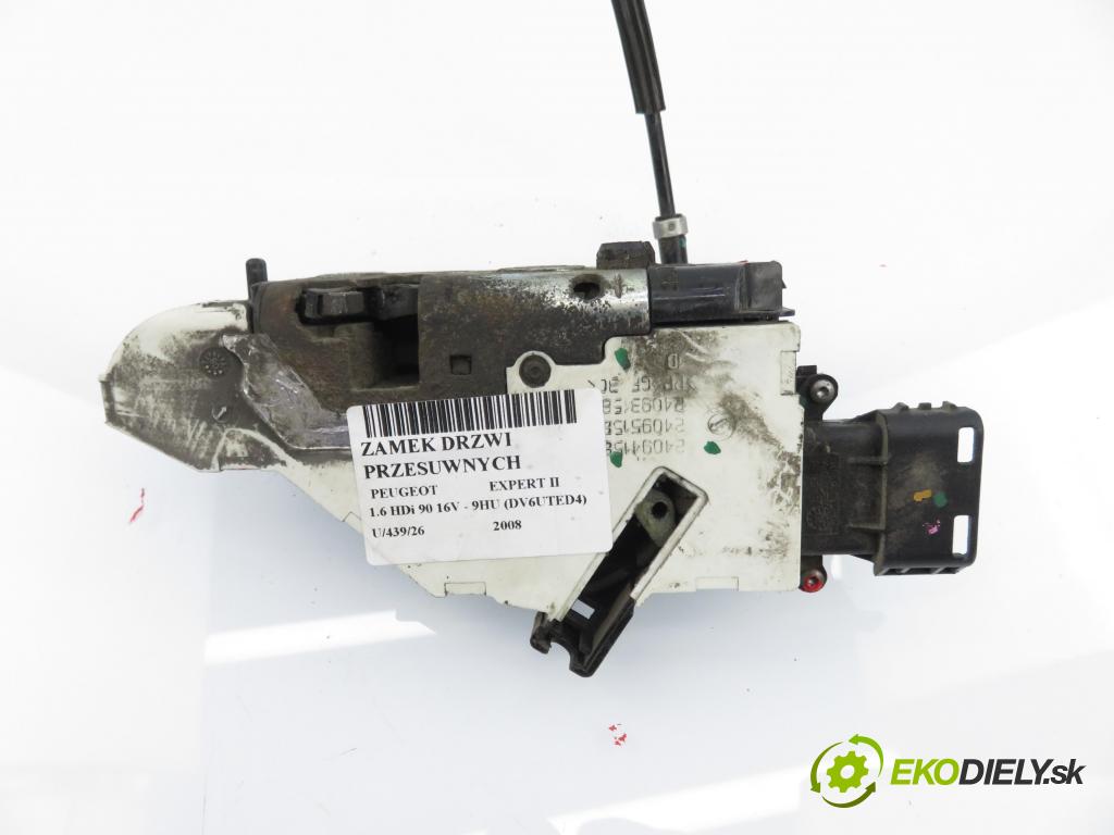 PEUGEOT EXPERT Skrzynia (VF3A_, VF3U_, VF3X_) FURGON 2008 66,00 1.6 HDi 90 16V - 9HU (DV6UTED4) 1560,00 zámok Dvere posúvne 24095816