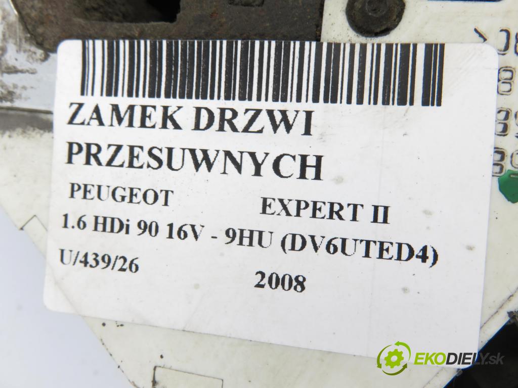 PEUGEOT EXPERT Skrzynia (VF3A_, VF3U_, VF3X_) FURGON 2008 66,00 1.6 HDi 90 16V - 9HU (DV6UTED4) 1560,00 zámok Dvere posúvne 24095816