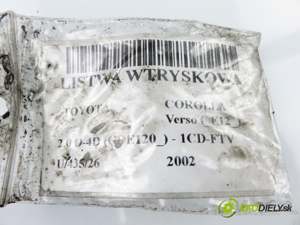TOYOTA COROLLA Verso (_E12_) MINIVAN 2002 66,00 2.0 D-4D (CDE120_) - 1CD-FTV 1995,00 lišta vstřikovací 8945812020 (Vstřikovací lišta)