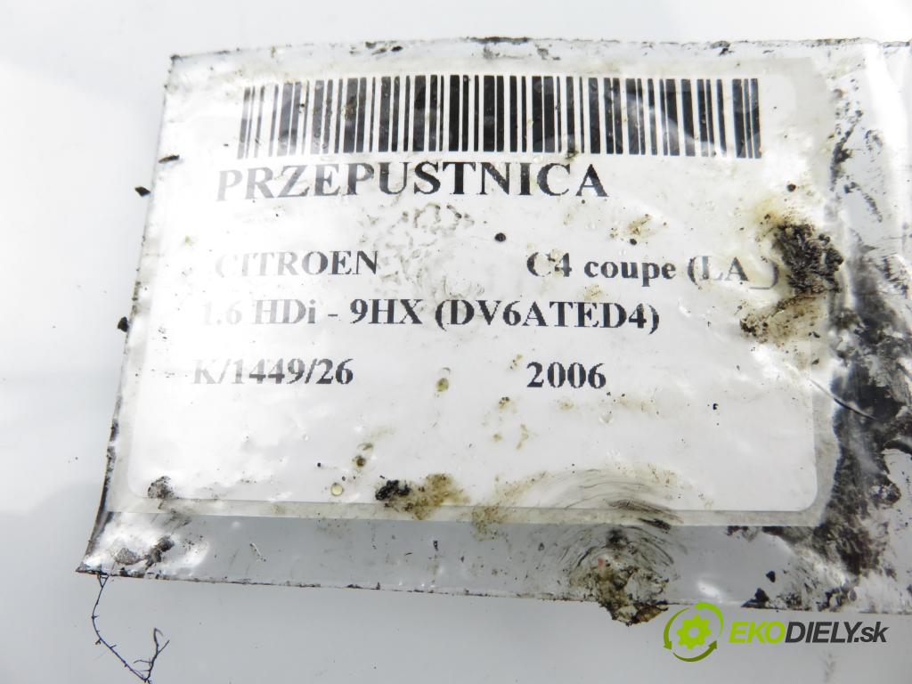 CITROEN C4 coupe (LA_) HB 2006 66,00 1.6 HDi - 9HX (DV6ATED4) 1560,00 Škrtiaca klapka 9660030480 ; 25365285 (Škrtiaca klapka)