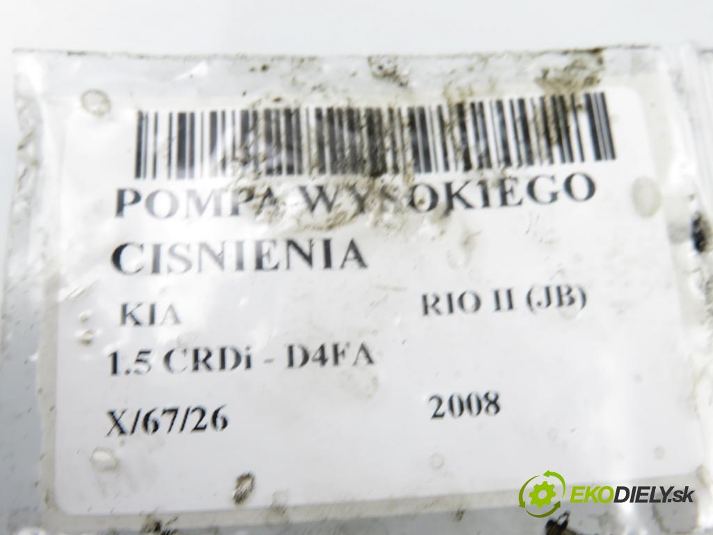 KIA RIO II (JB) HB 2008 81,00 1.5 CRDi 110 - D4FA 1493,00 Pumpa vysokého tlaku 0445010124 ; 331002A410 ; 0928400652