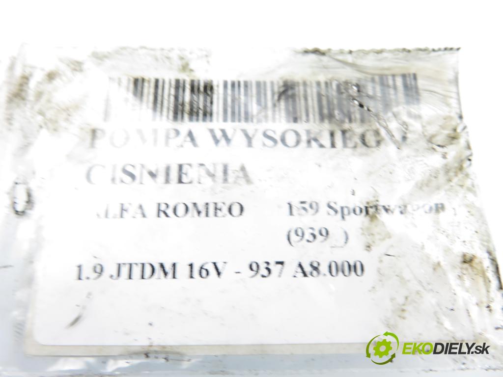 ALFA ROMEO 159 Sportwagon (939_) KOMBI 2006 100,00 1.9 JTDM 16V - 937 A8.000 1910,00 Pumpa vysokého tlaku 0445010150 ; 0055205935 ; 0928400680