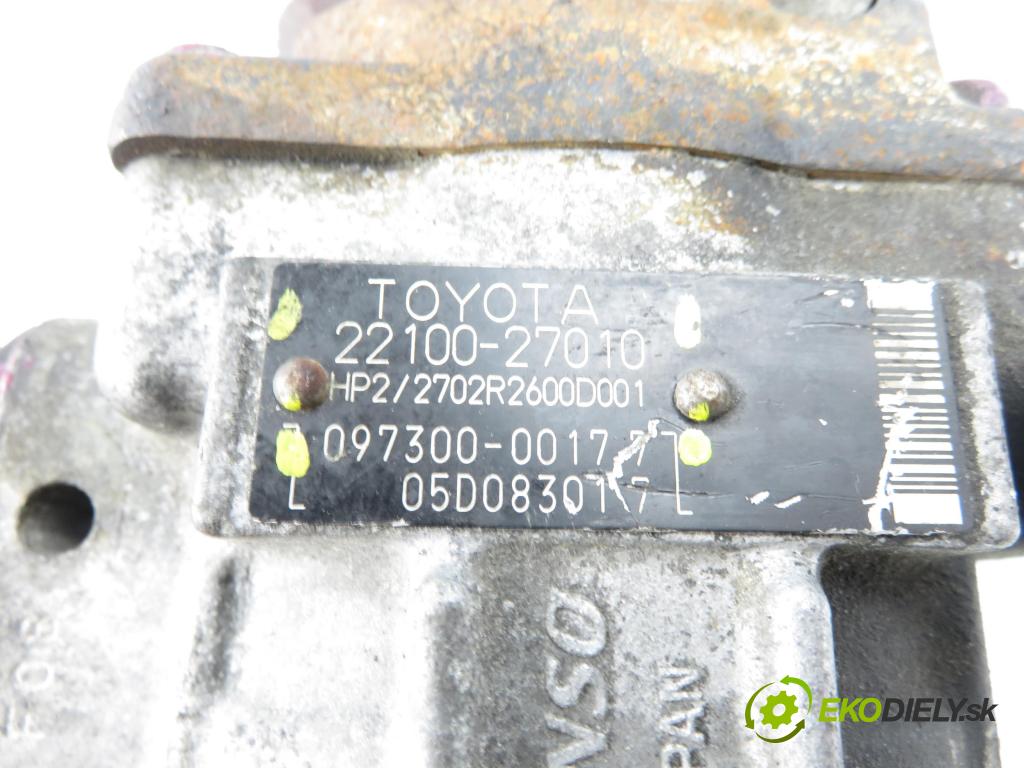 TOYOTA COROLLA Verso (_E12_) MINIVAN 2002 66,00 2.0 D-4D (CDE120_) - 1CD-FTV 1995,00 pumpa vysokého TLAK: 2210027010 ; 09730000177