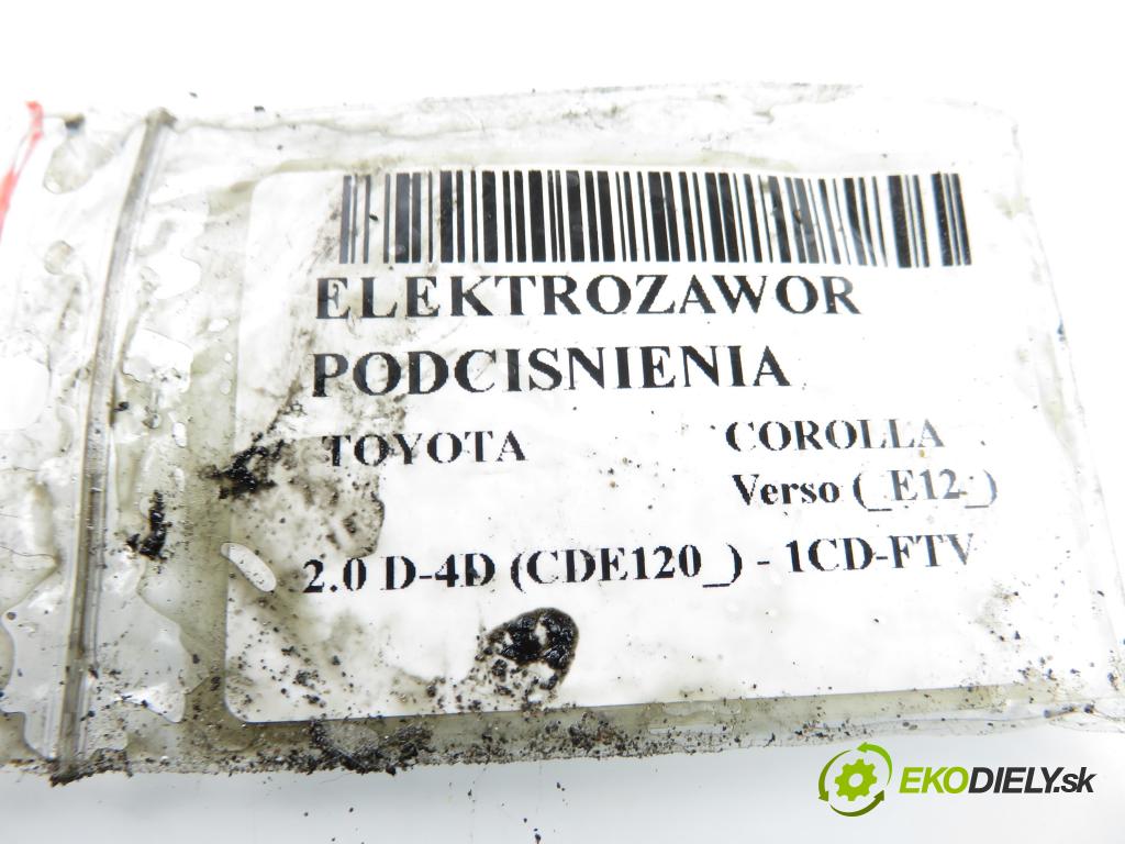 TOYOTA COROLLA Verso (_E12_) MINIVAN 2002 66,00 2.0 D-4D (CDE120_) - 1CD-FTV 1995,00 ELEKTROVENTIL: VAKUUM: 8942120210 ; 0798005130 ; 2586064140