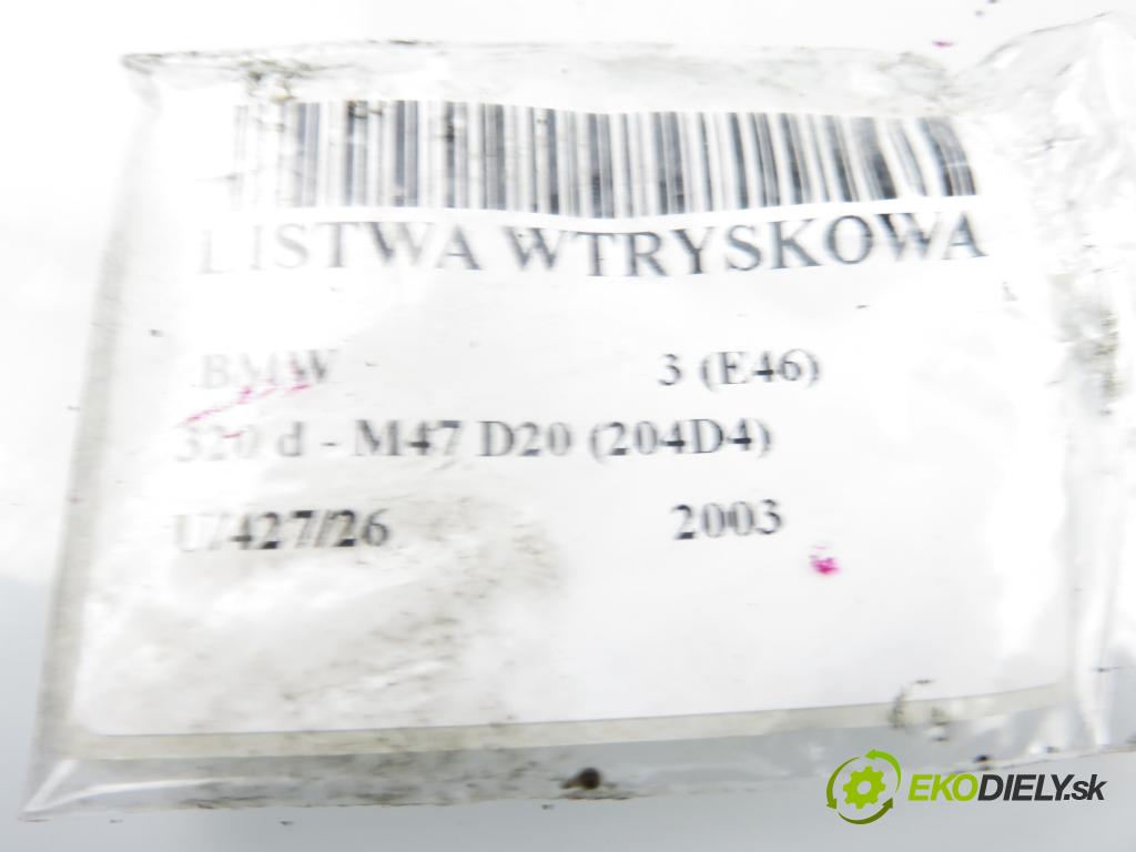 BMW 3 (E46) SEDAN 2003 110,00 320 d - M47 D20 (204D4) 1995,00 lišta vstřikovací 0281002481 ; 7787164 ; 0445214030 (Vstřikovací lišta)