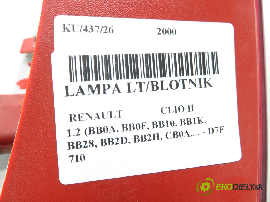 RENAULT CLIO II (BB_, CB_) HB 2000 43,00 1.2 (BB0A, BB0F, BB10, BB1K, BB28, BB2D, BB2H, CB0 1149,00 světlo levé zadní 8200071413