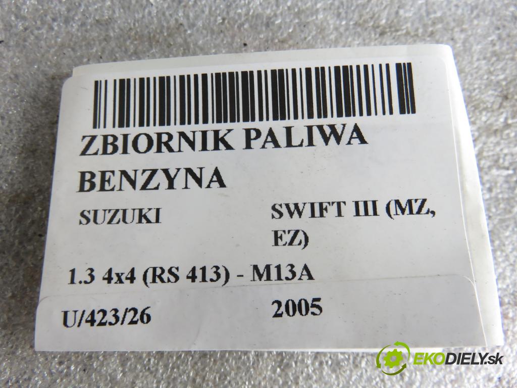 SUZUKI SWIFT III (MZ, EZ) HB 2005 68,00 1.3 4x4 (RS 413) - M13A 1328,00 nádržka paliva benzín