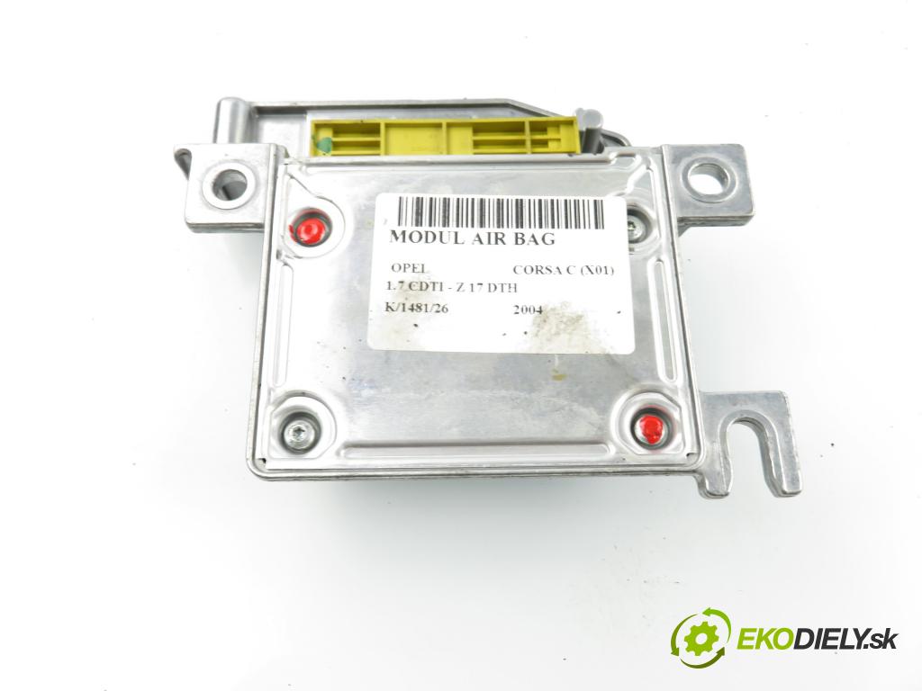 OPEL CORSA C (X01) HB 2004 74,00 1.7 CDTI - Z 17 DTH 1686,00 MODUL air BAG 13212353