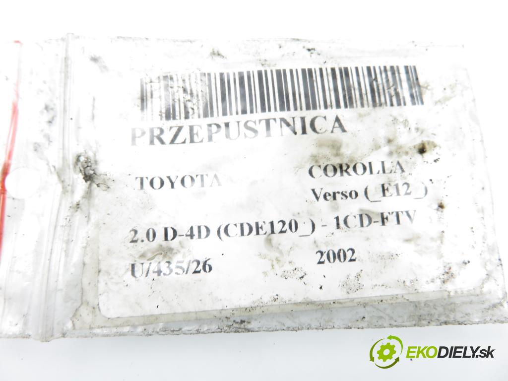 TOYOTA COROLLA Verso (_E12_) MINIVAN 2002 66,00 2.0 D-4D (CDE120_) - 1CD-FTV 1995,00 Škrtiaca klapka 270201K29 (Škrtiaca klapka)