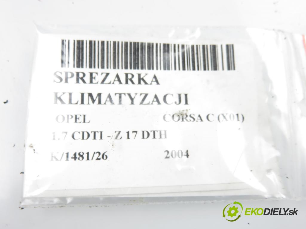 OPEL CORSA C (X01) HB 2004 74,00 1.7 CDTI - Z 17 DTH 1686,00 KOMPRESOR: klimatizácie 24421642 (Kompresor klimatizácie)