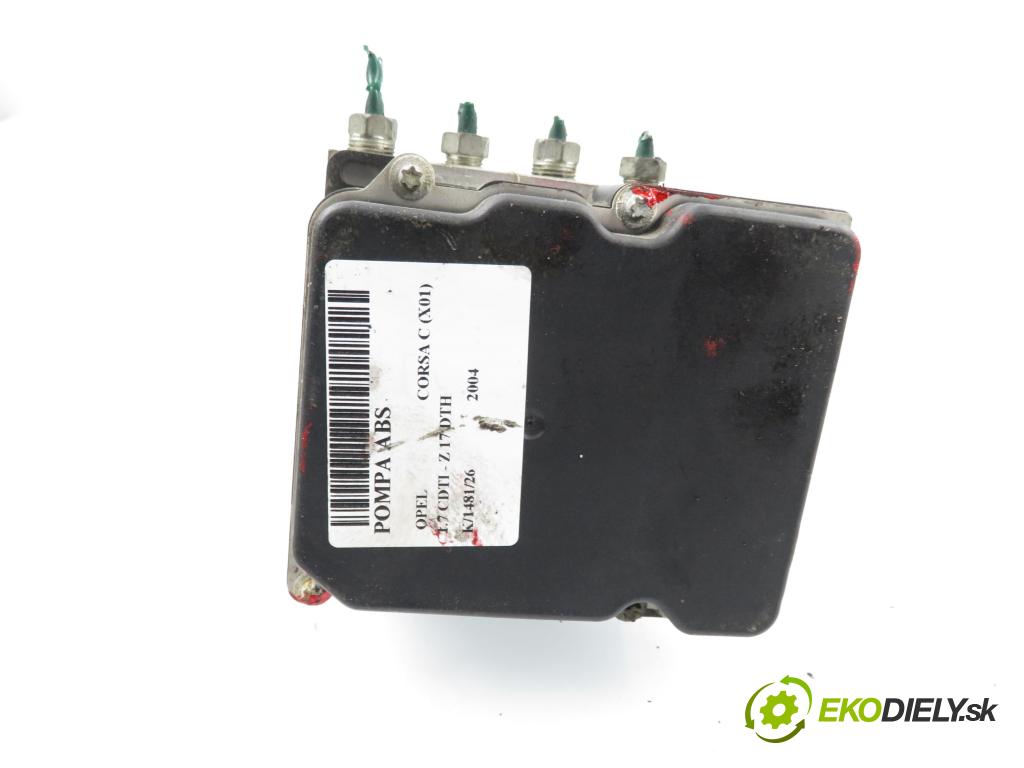 OPEL CORSA C (X01) HB 2004 74,00 1.7 CDTI - Z 17 DTH 1686,00 Pumpa ABS 0265950350 ; 0265234093 ; 13190879 (Pumpa ABS)