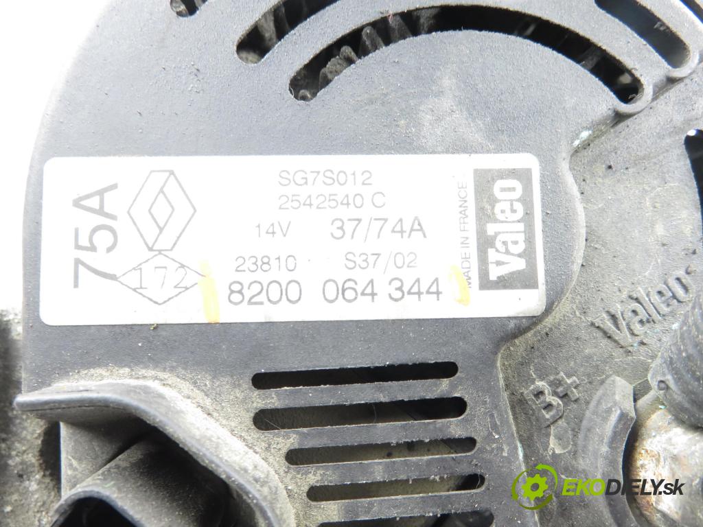 RENAULT CLIO II (BB_, CB_) HB 2000 43,00 1.2 8V 58 1149,00 Alternátor 8200064344 (Alternátor)