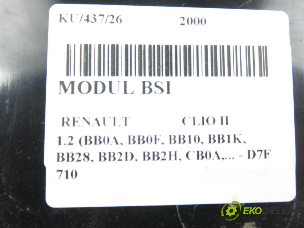 RENAULT CLIO II (BB_, CB_) HB 2000 43,00 1.2 (BB0A, BB0F, BB10, BB1K, BB28, BB2D, BB2H, CB0 1149,00 MODUL UCH-2 8200207134A ; P8200207134A