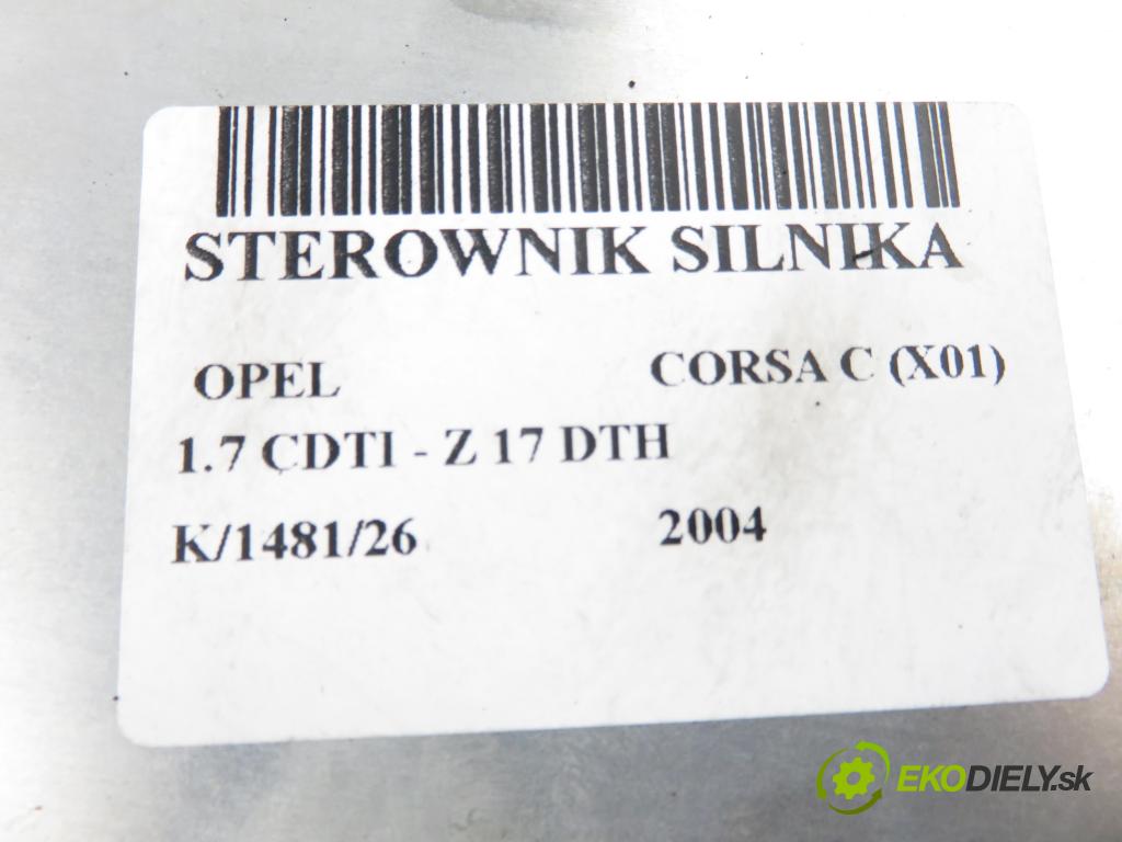 OPEL CORSA C (X01) HB 2004 74,00 1.7 CDTI - Z 17 DTH 1686,00 řídící jednotka motora 8973000975 ; 1125000153 ; 97300097