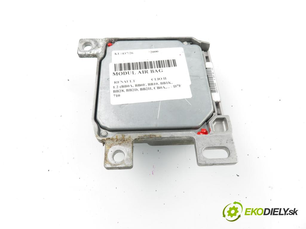 RENAULT CLIO II (BB_, CB_) HB 2000 43,00 1.2 (BB0A, BB0F, BB10, BB1K, BB28, BB2D, BB2H, CB0 1149,00 MODUL air BAG 8200230857 ; 0285001496