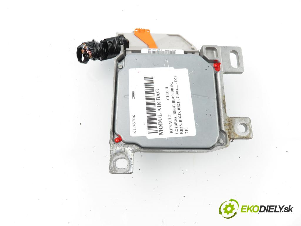 RENAULT CLIO II (BB_, CB_) HB 2000 43,00 1.2 (BB0A, BB0F, BB10, BB1K, BB28, BB2D, BB2H, CB0 1149,00 MODUL air BAG 8200230857 ; 0285001496