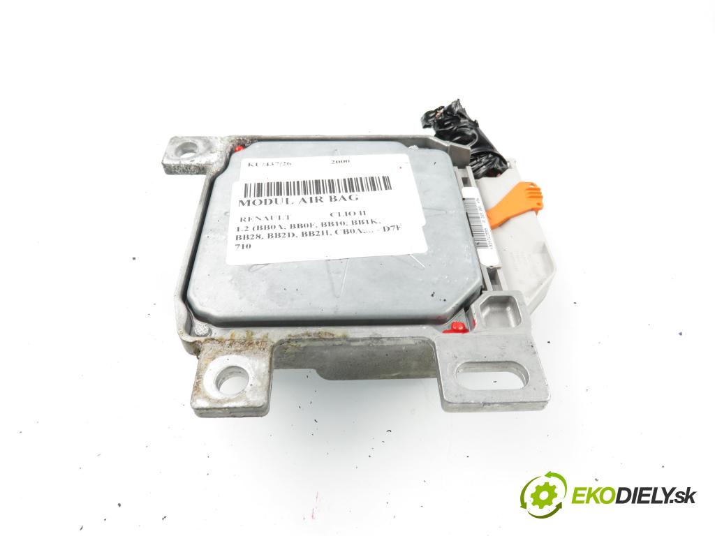 RENAULT CLIO II (BB_, CB_) HB 2000 43,00 1.2 (BB0A, BB0F, BB10, BB1K, BB28, BB2D, BB2H, CB0 1149,00 MODUL air BAG 8200230857 ; 0285001496