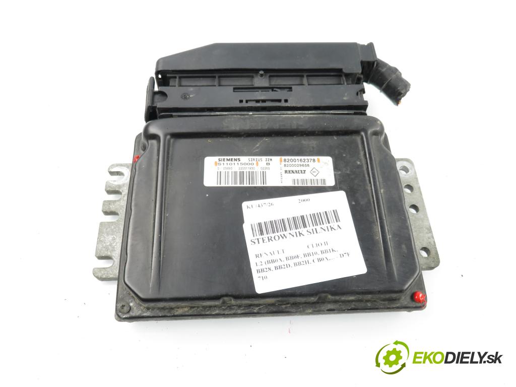 RENAULT CLIO II (BB_, CB_) HB 2000 43,00 1.2 8V 58 1149,00 Riadiaca jednotka Motor 8200162378 ; S110115000