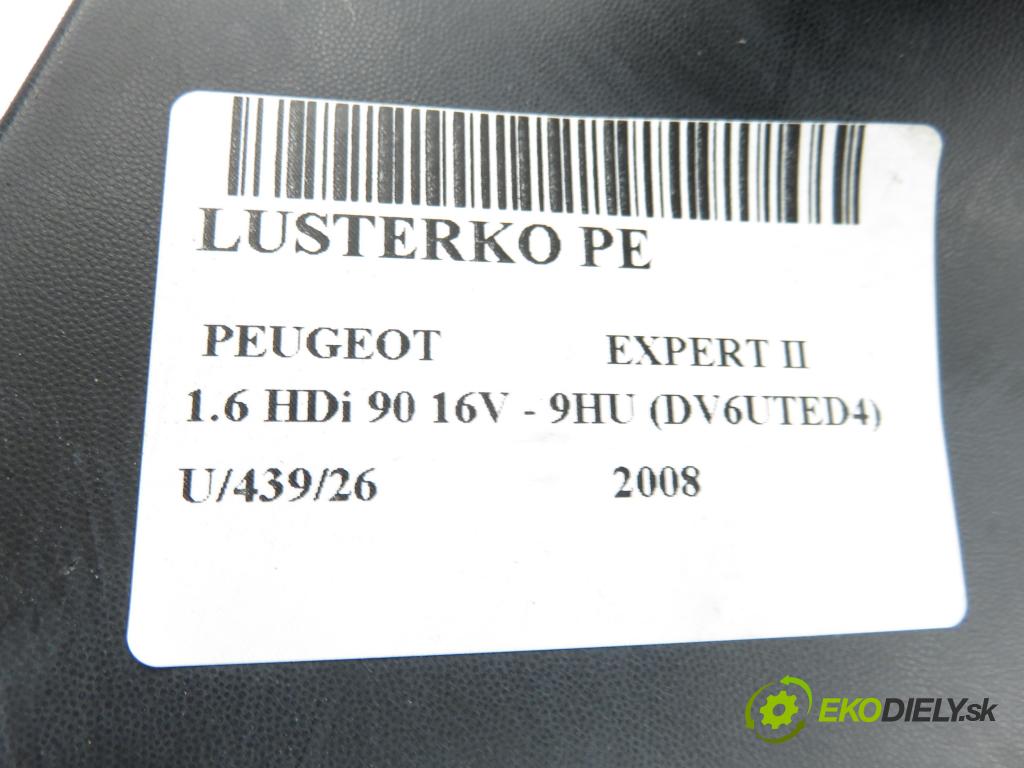 PEUGEOT EXPERT Skrzynia (VF3A_, VF3U_, VF3X_) FURGON 2008 66,00 1.6 HDi 90 16V - 9HU (DV6UTED4) 1560,00 Spätné zrkadlo PM