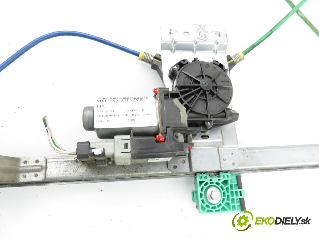 PEUGEOT EXPERT Skrzynia (VF3A_, VF3U_, VF3X_) FURGON 2008 66,00 1.6 HDi 90 16V - 9HU (DV6UTED4) 1560,00 mechanismus oken 400982F