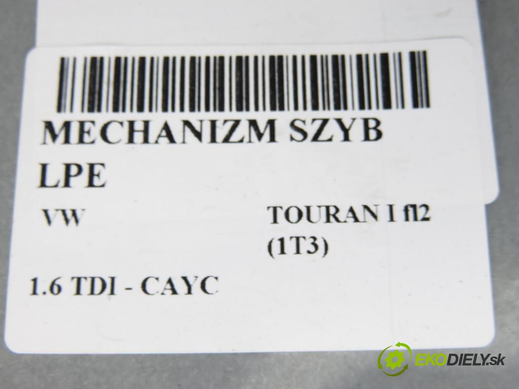 VW TOURAN (1T3) MINIVAN 2010 77,00 1.6 TDI - CAYC 1598,00 Mechanizmus okien 1T0959701T ; 5K0959793 ; 1T1837729BC