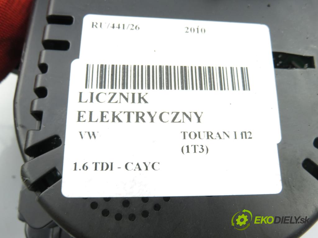 VW TOURAN (1T3) MINIVAN 2010 77,00 1.6 TDI - CAYC 1598,00 prístrojovka elektrický 1T0920871D