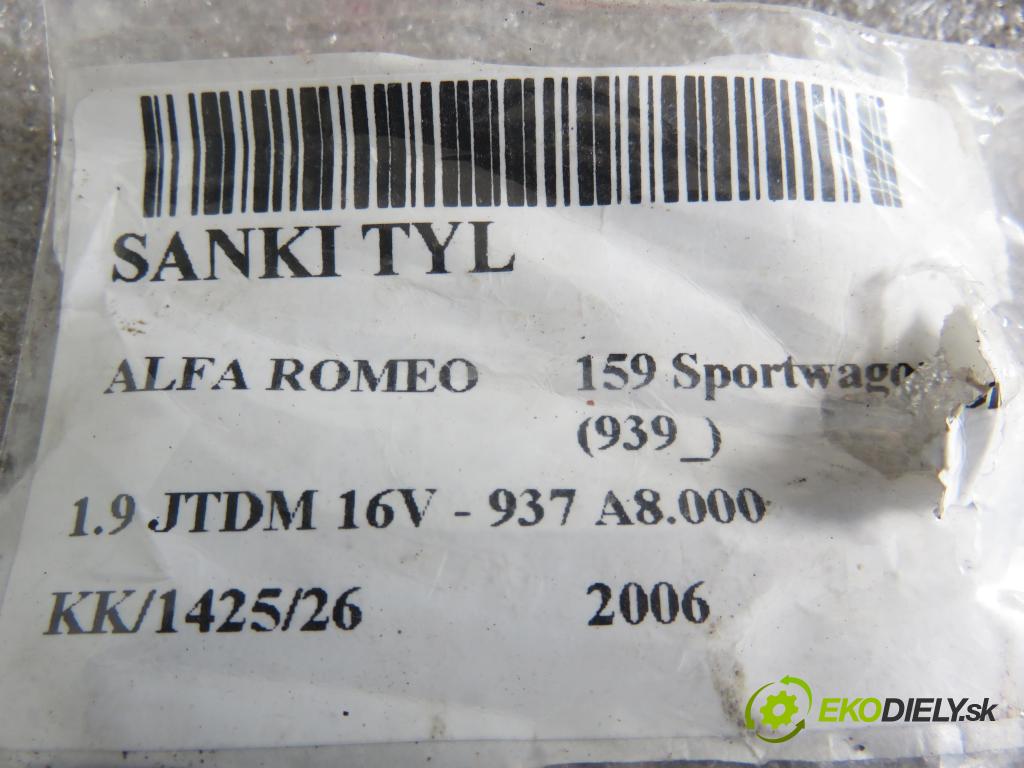 ALFA ROMEO 159 Sportwagon (939_) KOMBI 2006 100,00 1.9 JTDM 16V - 937 A8.000 1910,00 ZADNÍ: