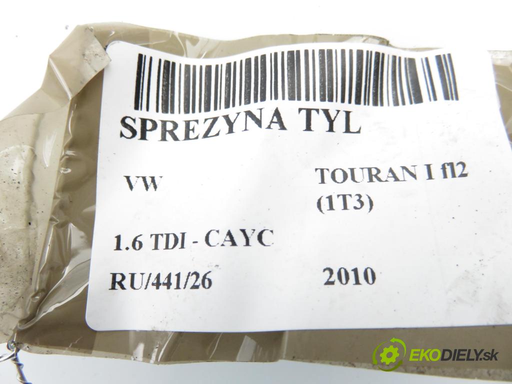VW TOURAN (1T3) MINIVAN 2010 77,00 1.6 TDI - CAYC 1598,00 Pružina ZADNÍ: