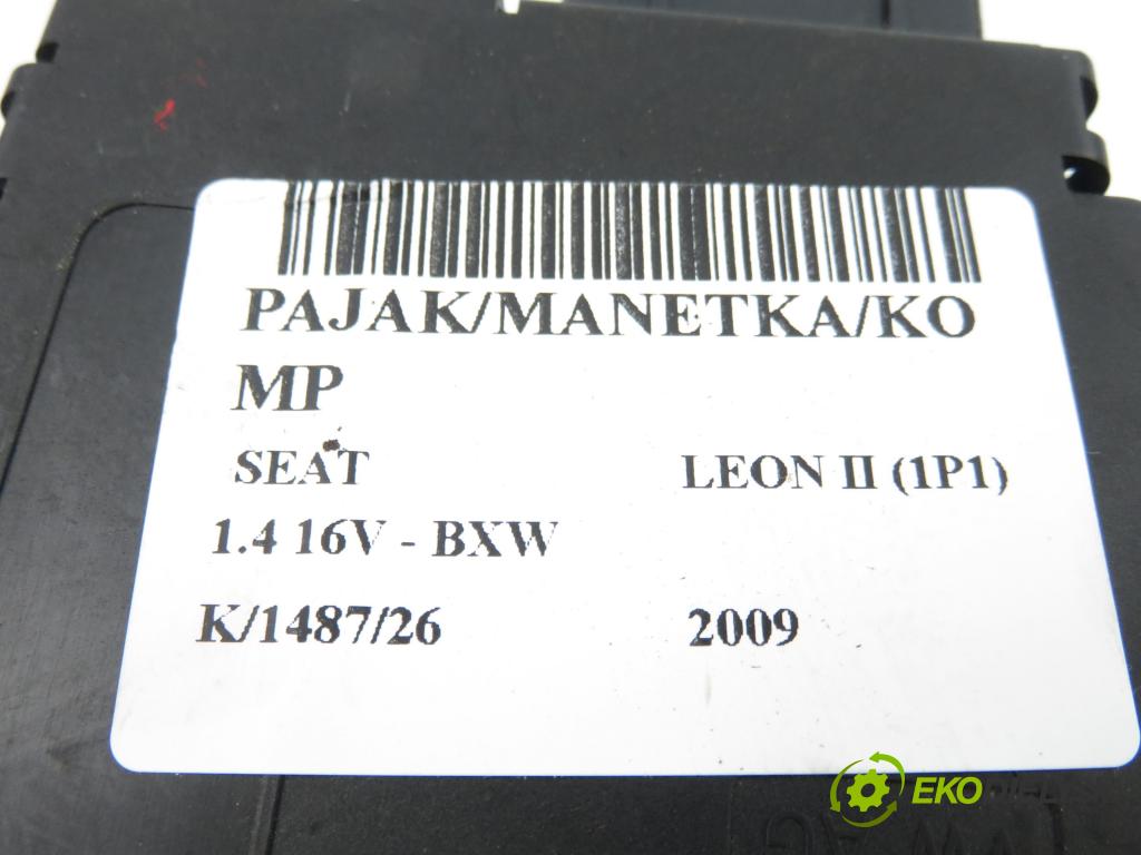 SEAT LEON (1P1) HB 2009 63,00 1.4 16V - BXW 1390,00 páčka/prepínač 1K0953549CF ; 1K0953503HA ; 1K0959653C
