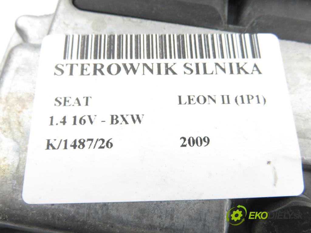 SEAT LEON (1P1) HB 2009 63,00 1.4 16V - BXW 1390,00 Riadiaca jednotka Motor 03C906024BC ; 03C906024AS