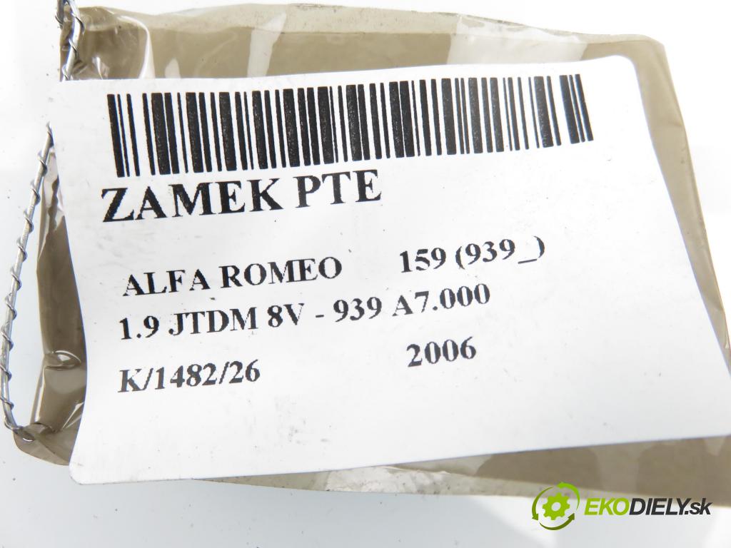 ALFA ROMEO 159 (939_) SEDAN 2006 85,00 1.9 JTDM 8V - 939 A7.000 1910,00 zámok PTE