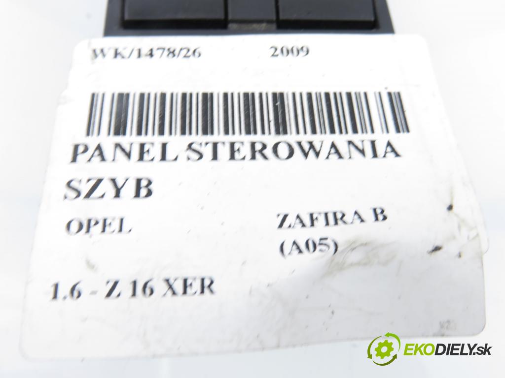 OPEL ZAFIRA B (A05) MINIVAN 2009 85,00 1.6 - Z 16 XER 1598,00 Panel ovládania okien 13228706CD