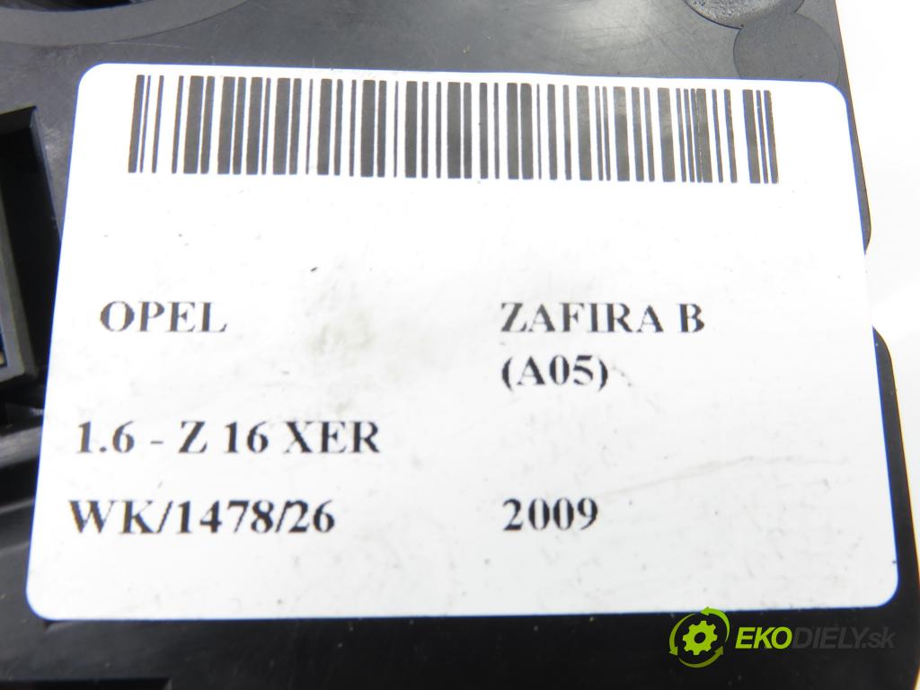 OPEL ZAFIRA B (A05) MINIVAN 2009 85,00 1.6 - Z 16 XER 1598,00 páčka/prepínač 13306115AD