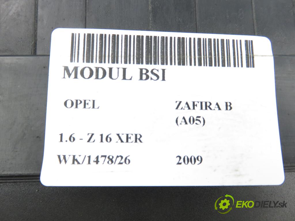 OPEL ZAFIRA B (A05) MINIVAN 2009 85,00 1.6 - Z 16 XER 1598,00 MODUL BSI 13268301LK ; 5SK00946440