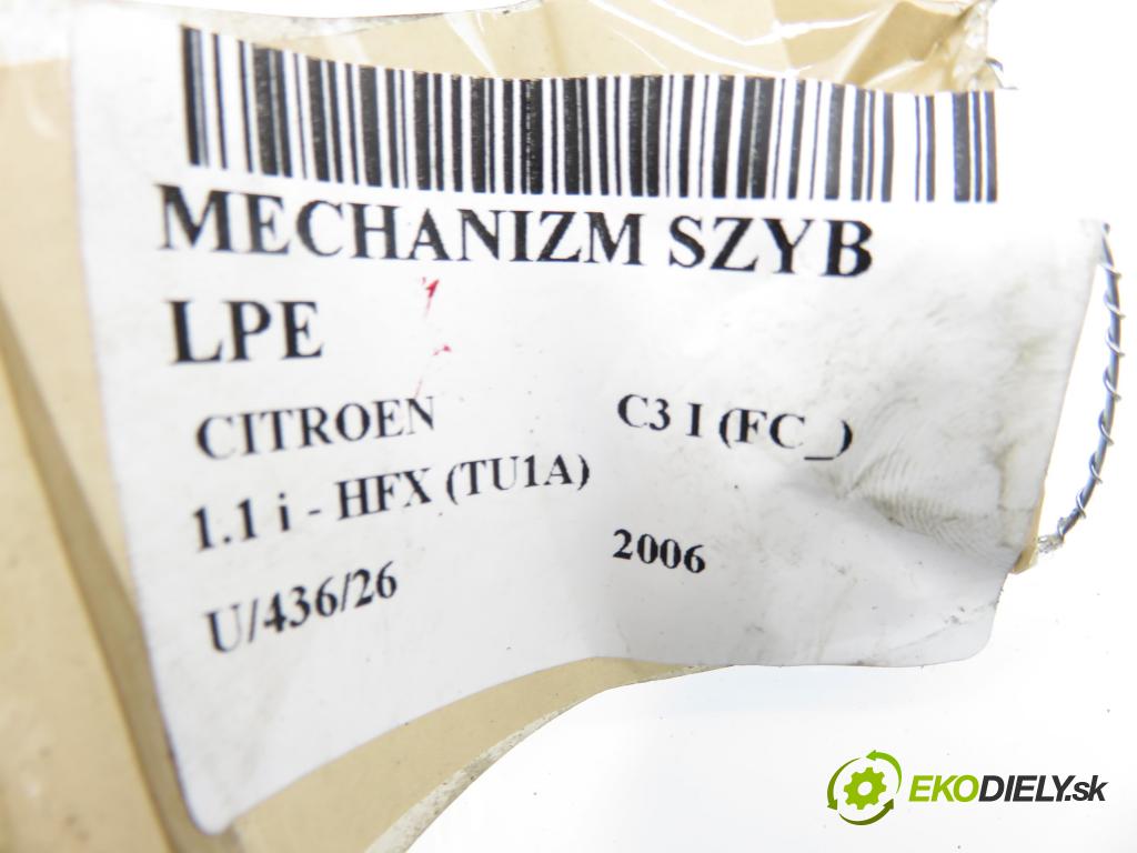 CITROEN C3 I (FC_) HB 2006 44,00 1.1 i - HFX (TU1A) 1124,00 mechanismus oken 400973G ; 440787E