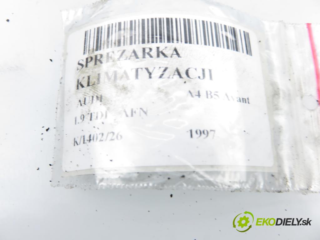 AUDI A4 Avant (8D5, B5) KOMBI 1997 81,00 1.9 TDI - AFN 1896,00 KOMPRESOR: klimatizace 8D0260805D ; 5062310500 ; 5060310780 (Kompresor klimatizace)