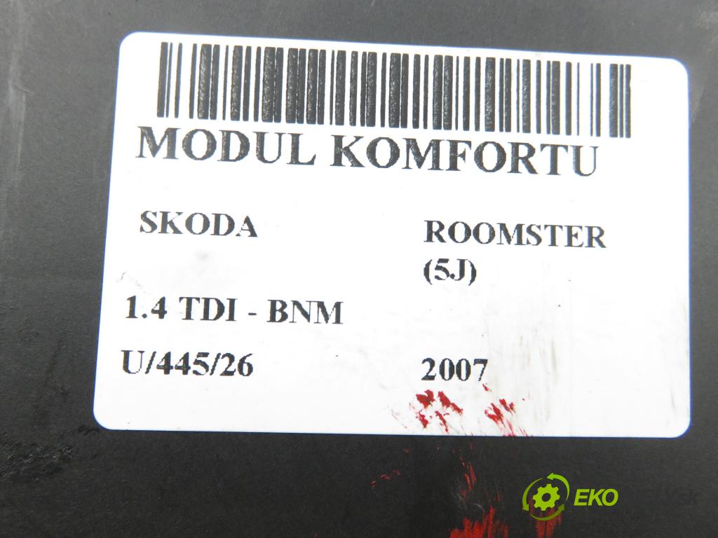 SKODA ROOMSTER (5J) KOMBIVAN 2006 51,00 1.4 TDI - BNM 1422,00 MODUL komfortu 6Q1937049F ; 5WK48217