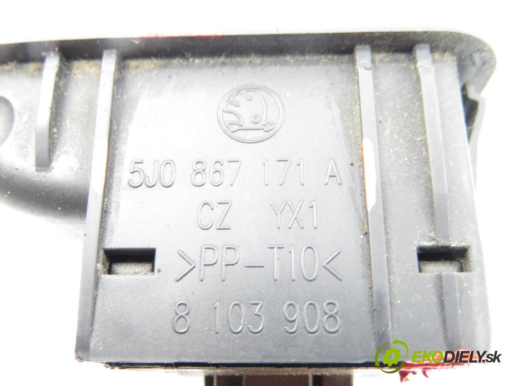 SKODA ROOMSTER (5J) KOMBIVAN 2006 51,00 1.4 TDI - BNM 1422,00 Panel ovládania okien 5J0867171A