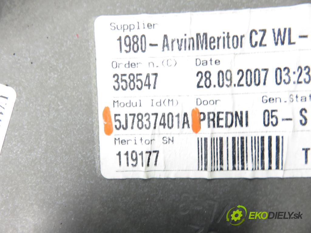 SKODA ROOMSTER (5J) KOMBIVAN 2006 51,00 1.4 TDI - BNM 1422,00 mechanismus oken 6Y2959802 ; 402039F ; 5J7837401A