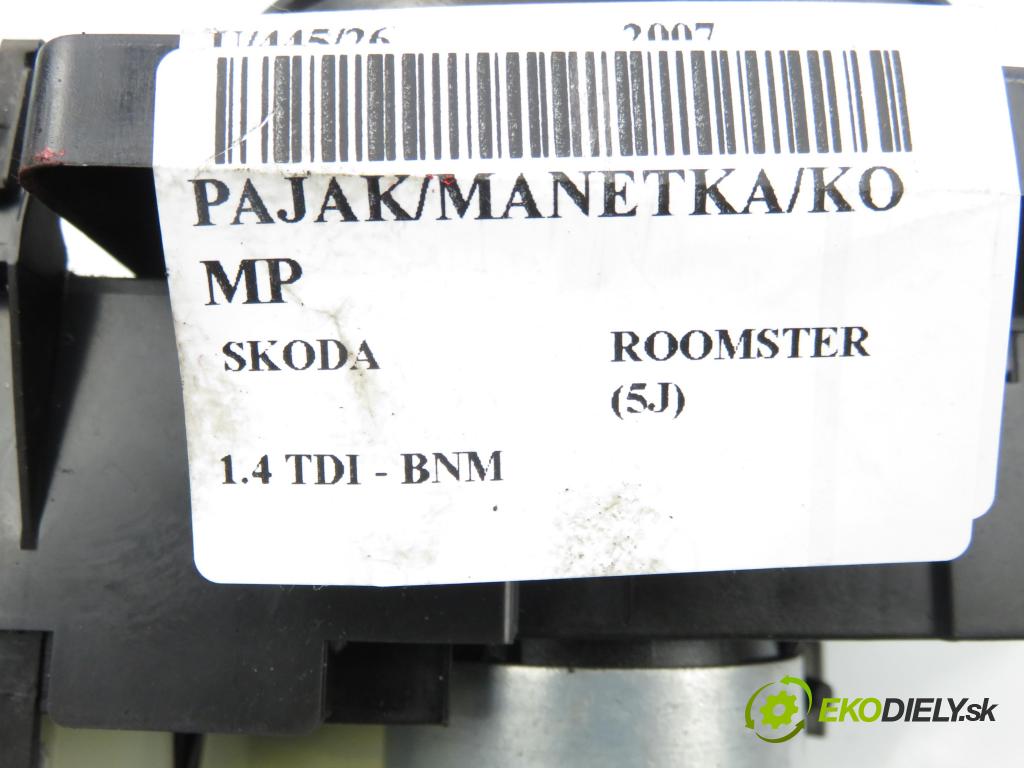 SKODA ROOMSTER (5J) KOMBIVAN 2006 51,00 1.4 TDI - BNM 1422,00 páčka/prepínač 7H0953503BL