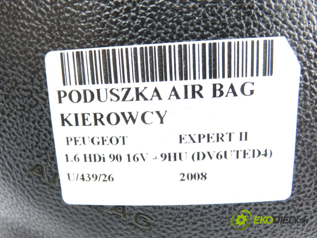 PEUGEOT EXPERT Skrzynia (VF3A_, VF3U_, VF3X_) FURGON 2008 66,00 1.6 HDi 90 16V - 9HU (DV6UTED4) 1560,00 AirBag air BAG volantu 96809217ZD