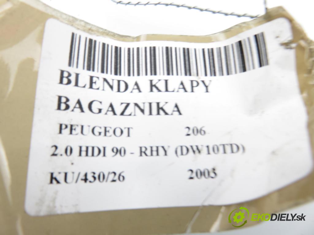 PEUGEOT 206 liftback (2A/C) HB 2003 66,00 2.0 HDI 90 - RHY (DW10TD) 1997,00 Zadné čelo dverí kufor 9648068177 ; 9648068077