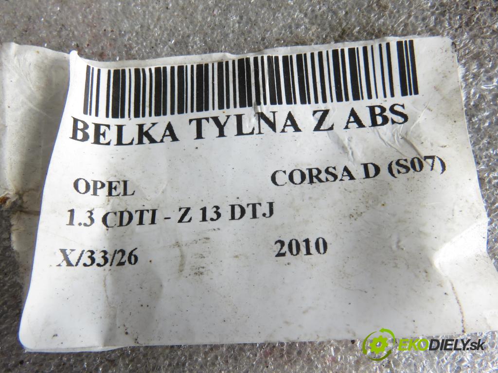 OPEL CORSA D (S07) HB 2010 55,00 1.3 CDTI - Z 13 DTJ 1248,00 Výstuha zadná ABS