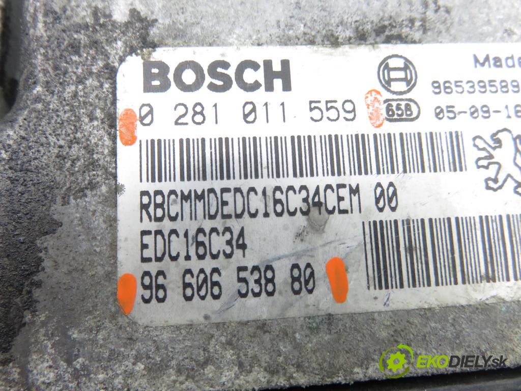 CITROEN C3 I (FC_) HB 2006 80,00 1.6 16V HDi 109 - 9HZ (DV6TED4) 1560,00 Riadiaca jednotka Motor 0281011559 ; 9660653880
