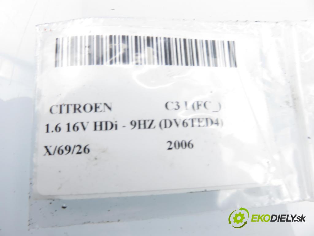 CITROEN C3 I (FC_) HB 2006 80,00 1.6 16V HDi - 9HZ (DV6TED4) 1560,00 RELÉ: JÚN: 51252002 ; 9640469680