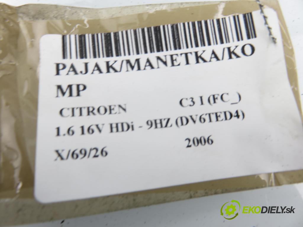CITROEN C3 I (FC_) HB 2006 80,00 1.6 16V HDi - 9HZ (DV6TED4) 1560,00 PAKA/ŘAZENÍ/SADA: 96611202XT